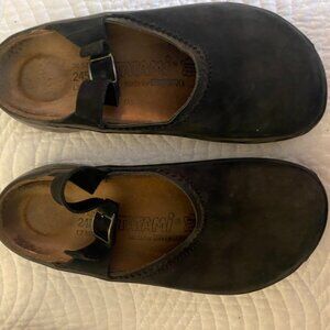 BIRKENSTOCK Tatami 245 Black Suede Leather Clog Size 38